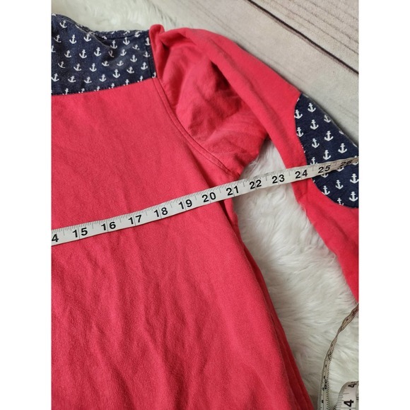 Simply Southern Collection Womens Popover Sweatshirt 3/4 Zip Red Size Large - Picture 5 of 6